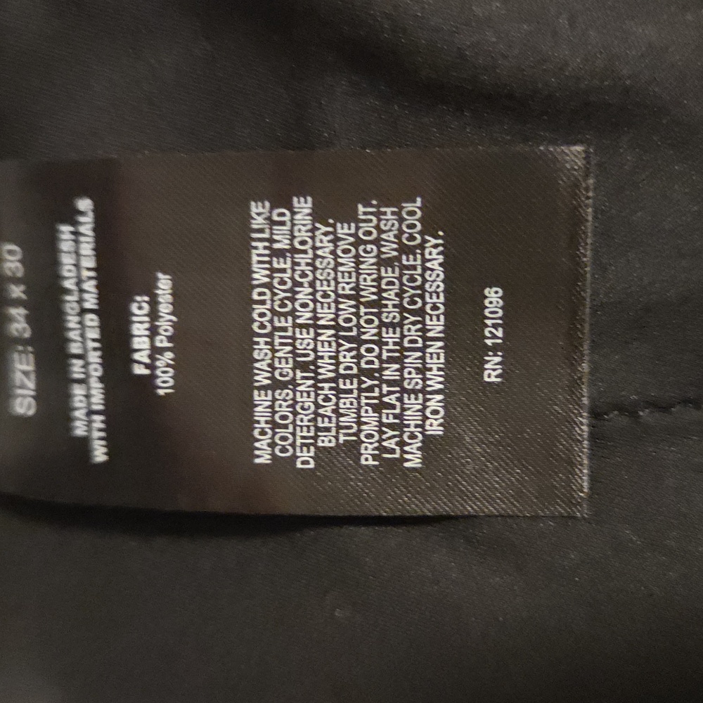 Copper and Oak Men's Black Pants Size 34 X 30. Machine Washable. - Picture 2 of 10